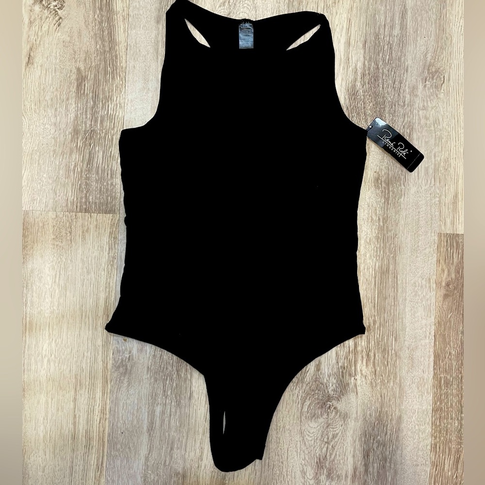 NWT Black cotton bodysuit Size M
